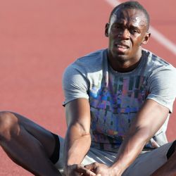 Usain Bolt na tréninku 29. 5. 2011